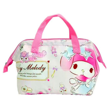 Fantasy cartoon insulated lunch box bag kitty thickened aluminum foil student lunch bag cute portable lunch box picnic bag melody single length 22*width 13*height 15cm