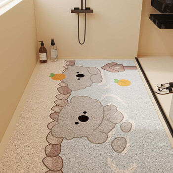 Wing fantasy bathroom anti-slip and anti-fall wire circle floor mat bathroom shower special cuttable drainage waterproof foot mat tangquan koala wire circle bath mat 40x60cm strong anti-slip