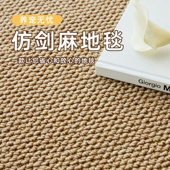 Fantasy carpet living room cat scratching carpet shed photo floor mat bedroom bay window camel upgraded large loop velvet imitation sisal customized size