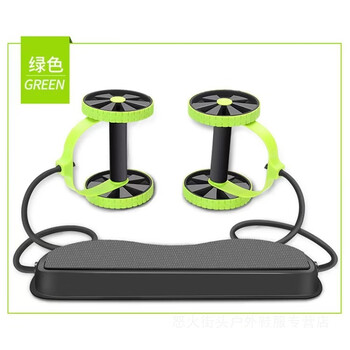 Zailu new multifunctional abdominal fitness device abdominal muscle twisting disc abdominal muscle wheel rotating belt abdominal fitness wheel pull rope abdominal fitness wheel green