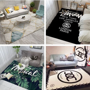 Fantasy style carpet 80120 woven machine washable bedside mat girl's room layout rectangular floor mat ins cactus 2 3 meters