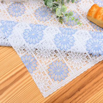 Fantasy tablecloth disposable table mat rectangular coffee table tablecloth blue lotus 137x220cm