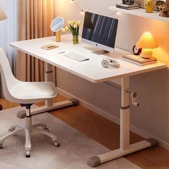 Zhuobo computer desk lifting table desk study table student writing table long table bz07 white 120*60cm