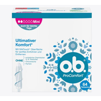 Germany's original ob instant tampons are extremely comfortable and safe, small in quantity, extremely comfortable, 2 drops of water - 64 pieces