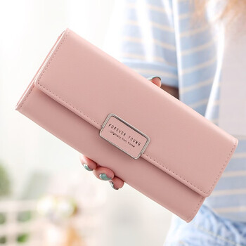 Woodpecker (tucano) 2026 new women's wallet long summer wallet niche design student fashion japanese style hand-held trendy gift for mom pink ready in stock