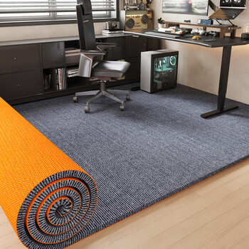 Fantasy floor mat computer chair rectangular mat study swivel chair non-slip wear-resistant home desk study chair wear-resistant carpet gray tp single stripe 6mm 300x300cm