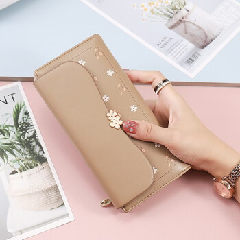 Woodpecker (tucano) wallet women's 2026 new small fresh fashion folding wallet card holder two-in-one anti-degaussing student coin purse brown