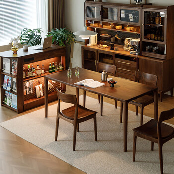 He jiagong black walnut sideboard solid wood wine cabinet living room nordic integrated wall small apartment dining room storage storage high cabinet. order with any dining table and save more than 200 doors.