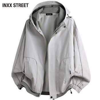 Inxx (inxx) inxx street retro workwear hooded jacket men's spring and autumn new fashion trend outdoor sports jacket khaki m recommended 90-120 catties