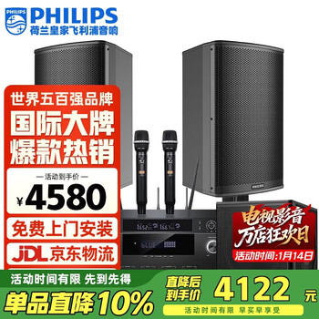 Philips (philips) css1633 home ktv audio set singing complete equipment karaoke audio 10-inch set professional karaoke home stage performance speakers