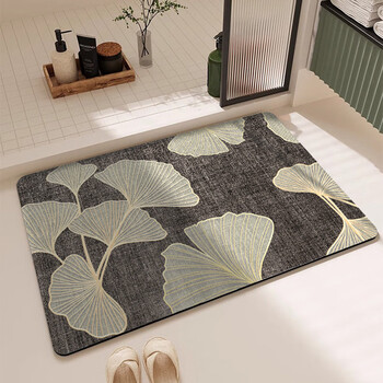 Fantasy bathroom door absorbent soft floor mat, stain-resistant diatom quick-drying bathroom non-slip mud foot mat toilet door mat carpet qionghua 50x120cm upgraded and thickened by about 4.5mm