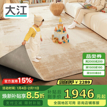 Dajiang removable and washable carpet living room 2025 new light luxury high-end machine washable bedroom carpet sofa (complete set)
