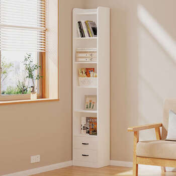 Yusenyi narrow seam bookshelf storage rack floor-standing narrow cabinet small bookcase long storage home crack storage cabinet reserve skirting for free, please contact customer service if needed