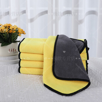 Rags for housekeeping, special thickened dish towels for wiping tablecloths, floors, housework cleaning, wiping hands, absorbing water and not shedding lint, double layer, super thick, 30*30cm, 10 pack yellow_color can be noted