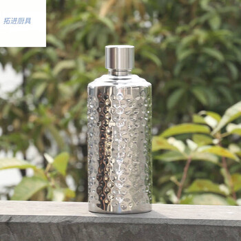 Tuojin germany imported quality 304 stainless steel wine bottle thickened 1 catties 2 outdoor liquor bottles portable kettle cylindrical wine thickened 1 catties polka dot mattai bottle shape + 1 drain 2 medium cups 1ml