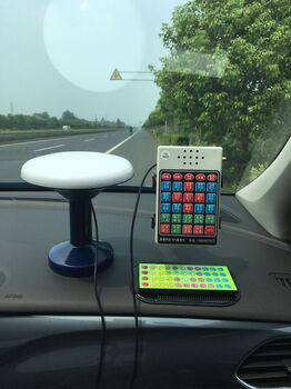 Gps fully automatic subject three electronic road test instrument voice announcer coach car lighting simulator zhipu technology beige automatic broadcast + mushroom head