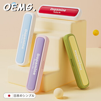 Oemg japanese chopsticks and spoon set, portable storage box for one person, portable cutlery box for students and office workers, single set, blue three-piece set (304 spoons + alloy chopsticks + 304 forks)