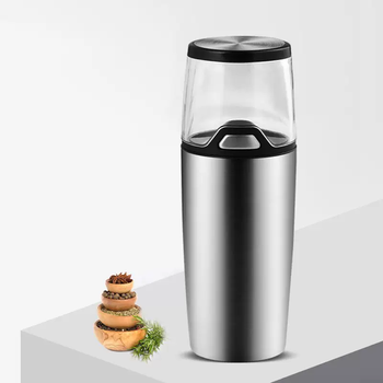 Yusenyi household stainless steel automatic grinder kitchen electric x-powered pepper black pepper grinding bottle fresh grinding tool sea salt gray