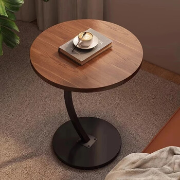 Zhuobo coffee table living room sofa side table side table small round table bedroom bedside table bcj03 walnut round