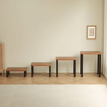 Fantasy rack single-layer floor-standing kitchen microwave oven cylinder computer padded high base tray low bracket solid wood 20x40 height 10cm