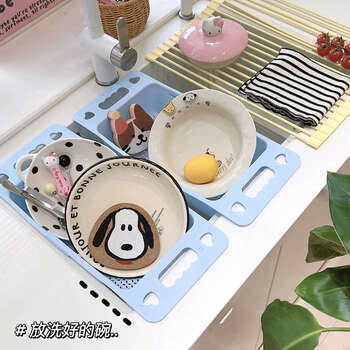 Yusenyi kitchen telescopic pink household vegetable tableware drain rack sink washing basket blue love telescopic basket x2