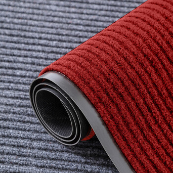 Fantasy light luxury thickened meteor pattern pvc floor mat, cuttable non-slip tpe carpet, stain-resistant rectangular door mat, burgundy pc double stripe, with edges on both sides, 60x120cm