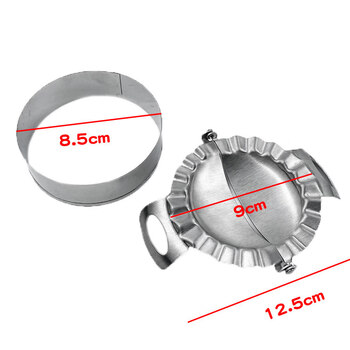 Gefuya 304 stainless steel dumpling mold, dumpling making tool, dumpling wrapper mold set, household pinch dumpling mold, 304 stainless steel dumpling mold