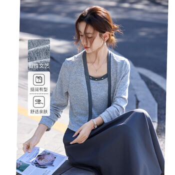 Shangjing jacket women's 26th spring new women's clothing intelligent literary style simple fashion temperament casual cardigan short jacket top women