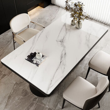 Yusenyi dining table mat marble pattern no-wash waterproof and oil-proof pvc light luxury high-end coffee table mat tablecloth table mat 4007 marble pattern 60x140cm