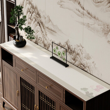 Fantasy sideboard table mat shoe cabinet tv countertop mat cover chinese dining table high-grade anti-dirty leather tablecloth floating by nature + side cabinet 40 120cm