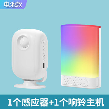 Sanqihu split door induction voice prompter store supermarket welcome doorbell welcome reminder battery model 1 sensor 1 bell host