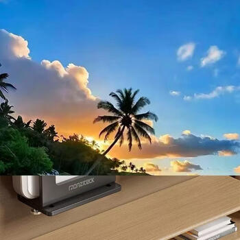 Yusenyi wall rack router wifi placement rack living room tv cabinet set-top box storage rack wall-mounted support rack black 2 pack