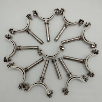 Xu orders ready-made pipe bursting code 201 pipe clamp expansion screw pipe clip buckle, rubber-coated expansion hanging code wall 4 distribution parts, 10 pieces, 20 integrated pipe bursting card (201)