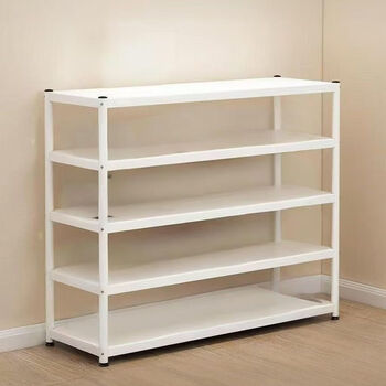 Fantasy shoe rack multi-layer household carbon steel simple shoe cabinet entry door doorway storage rack outside door corridor storage dustproof height 105 cm six layers / bottom layer 3 cm off the ground total length 90 width 25 cm carbon steel model