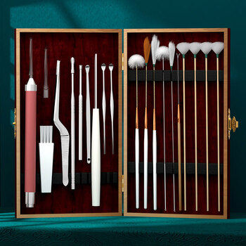 Shantou lincun ear picking tool set visual ear picking artifact wooden box ear picking 0-piece set