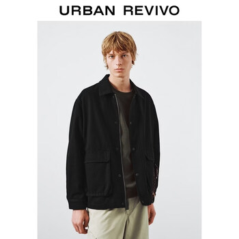 Ur2026 spring new year of the horse new men's casual workwear pony pendant extra loose jacket uml160010 black s