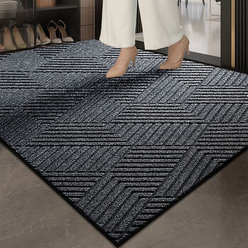 Fantasy polypropylene material, wear-resistant and anti-corrosion, entry door mat, advanced gray tone, stain-resistant, wear-resistant and easy to clean, tide gray 140x180cm