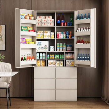 Wing fantasy new snack side cabinet against the wall integrated kitchen storage tea storage locker embedded storage refrigerator cabinet double door six drawer bed 80 deep 60 high 210