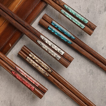 Jingci japanese household ceramic tableware complete set chopsticks dishes bowls high-end hotel housewarming wedding gift chicken wing wood chopsticks丨10 pairs丨10-piece set