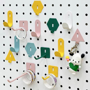 Fantasy hole board accessories square hole round hole hook storage rack desk rack 6 storage racks magnetic u-shaped color mix and match 2 pieces (color can be noted)