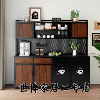Zhong zhanggui high-end simple sideboard cabinet against the wall integrated storage cabinet double-layer multi-functional wine cabinet storage cabinet tea cabinet coffee cabinet 200cm long x 40cm wide x 180cm high
