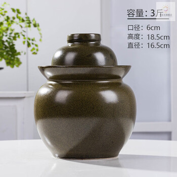 Biquan kimchi jar jingdezhen ceramic kimchi jar sealed storage jar sichuan kimchi pickle jar double lid lead-free