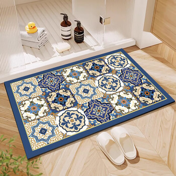 Fantasy bathroom floor mat absorbent diatom mud bathroom door non-slip foot mat toilet cushion kitchen carpet bathroom hsh363 60x90cm comfortable for bare feet