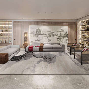 Yusenyi carpet living room high-end bedroom villa landscape painting sofa rug wind and clouds surge 200cm 290cm