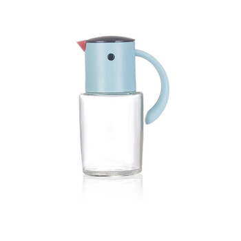 Shantou lincun kitchen oil pot transparent glass soy sauce vinegar conditioning gravity oil bottle oil control edible oil woodpecker design soy sauce bottle 320ml random color (white-blue-pink)