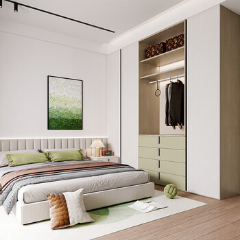 Fantasy sophia cream style whole house customized wardrobe home bedroom small apartment furniture integrated storage cabinet misu s customized prepayment (can be deducted from the purchase price, details) assembly
