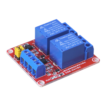 Throwing stones, with optocoupler relay module, 2-way relay, 5v working voltage, current resistance 10a, adjustable trigger level