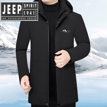 Jeep spirit jeep spirit men's cotton clothes winter thickened warm cotton clothes middle-aged jackets business dad clothes black 3xl 190/104a 170-185 jin