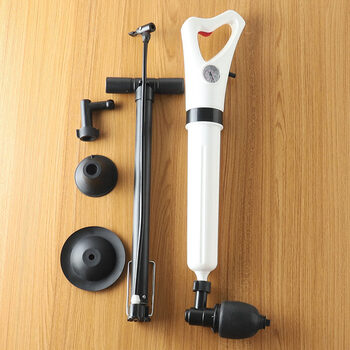 Toilet sewer unblocking artifact one-shot high-pressure washbasin manual portable air pressure bathroom manual white
