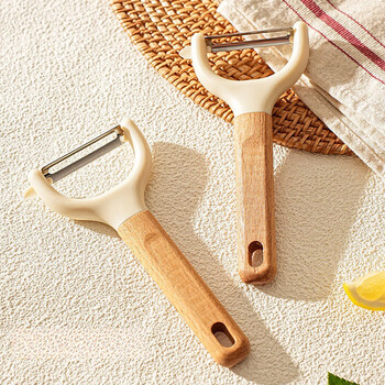 Jczs fruit peeling knife household peeler kitchen special melon and fruit peeling artifact melon planer peeling scraper multifunctional peeling knife 1 pack solid wood handle